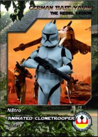 GBY Trading Card 005 Animated Clonetrooper - Vorderseite